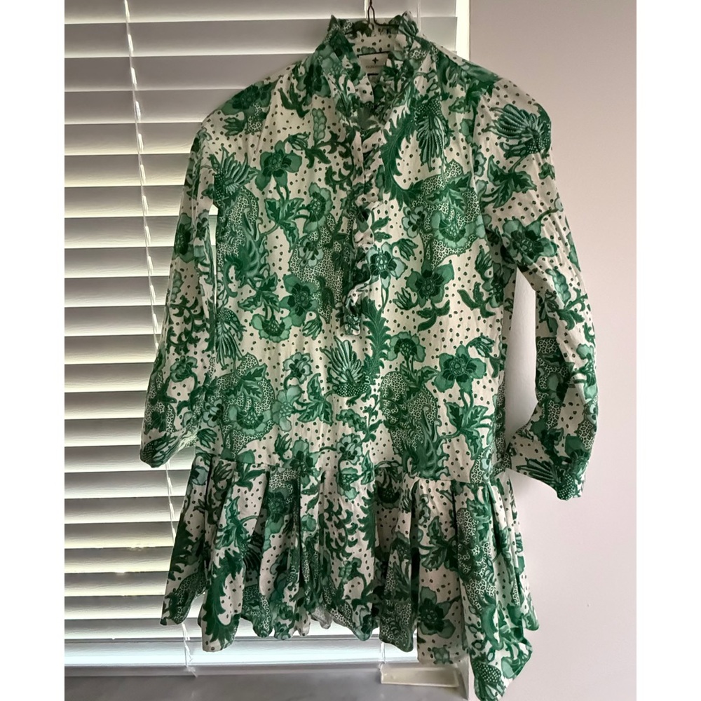 Tuckernuck dress green paisley dress xs